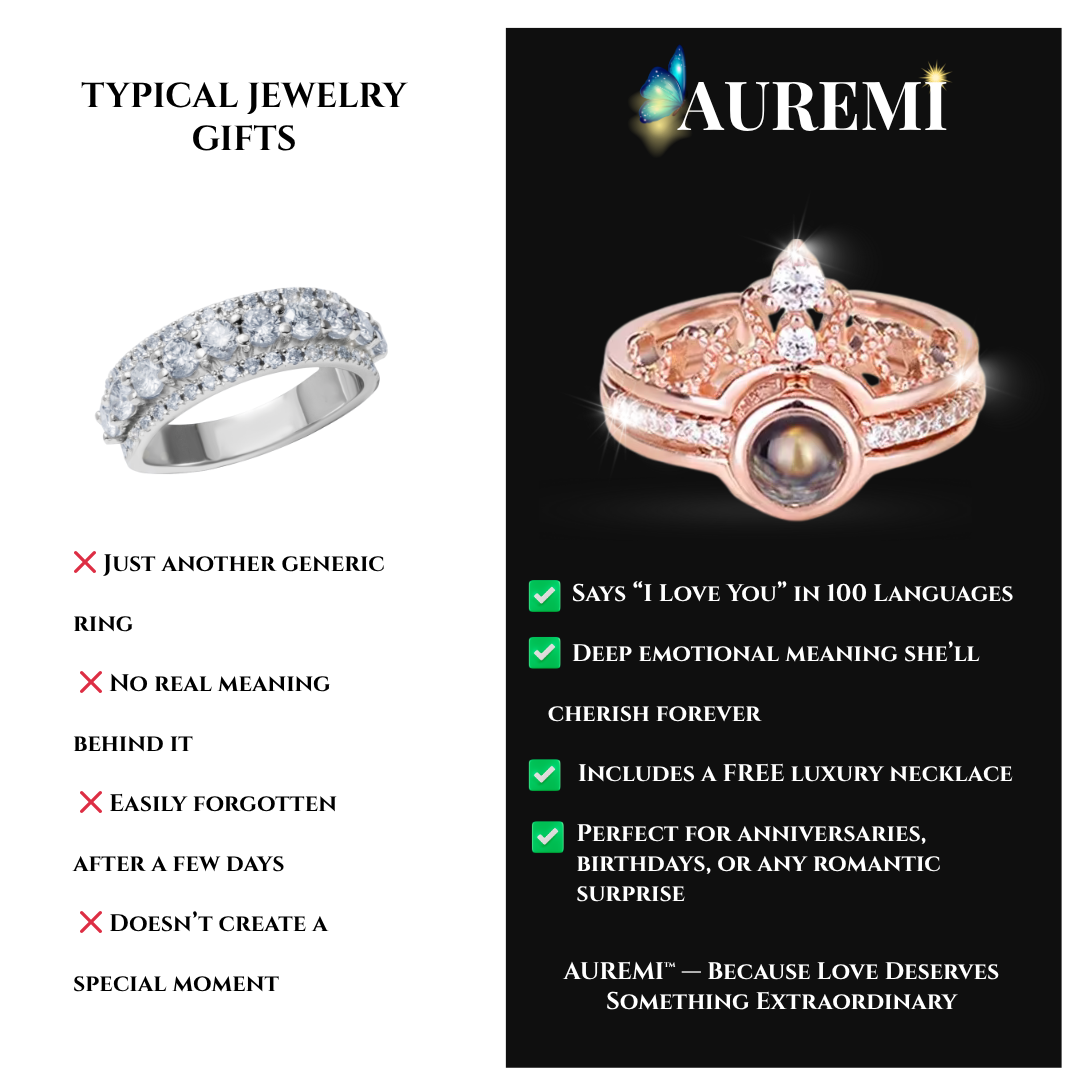 Say ‘I Love You’ in 100 Languages – The AUREMI™ Projection Ring